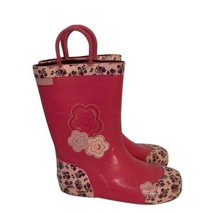 Carter's Pink & Floral Rain Boots